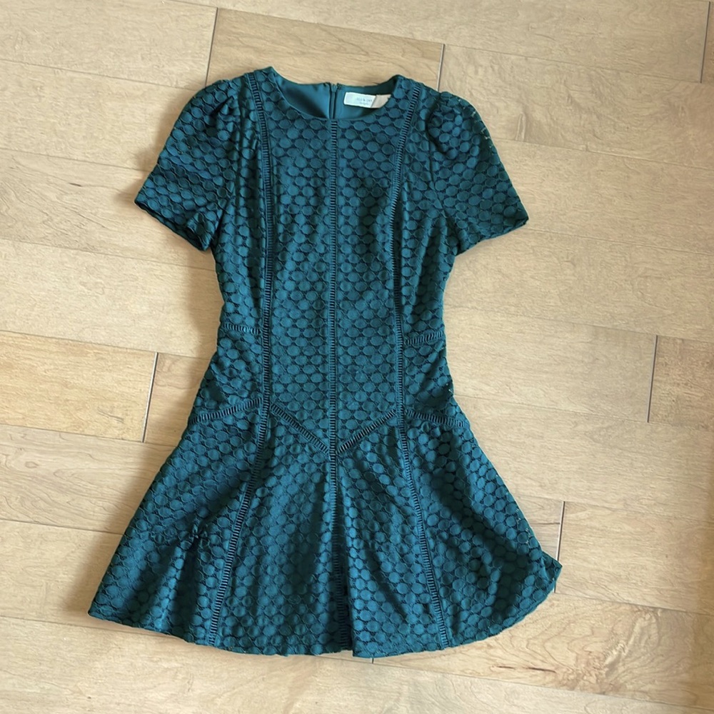 Emerald fit and flare Dress